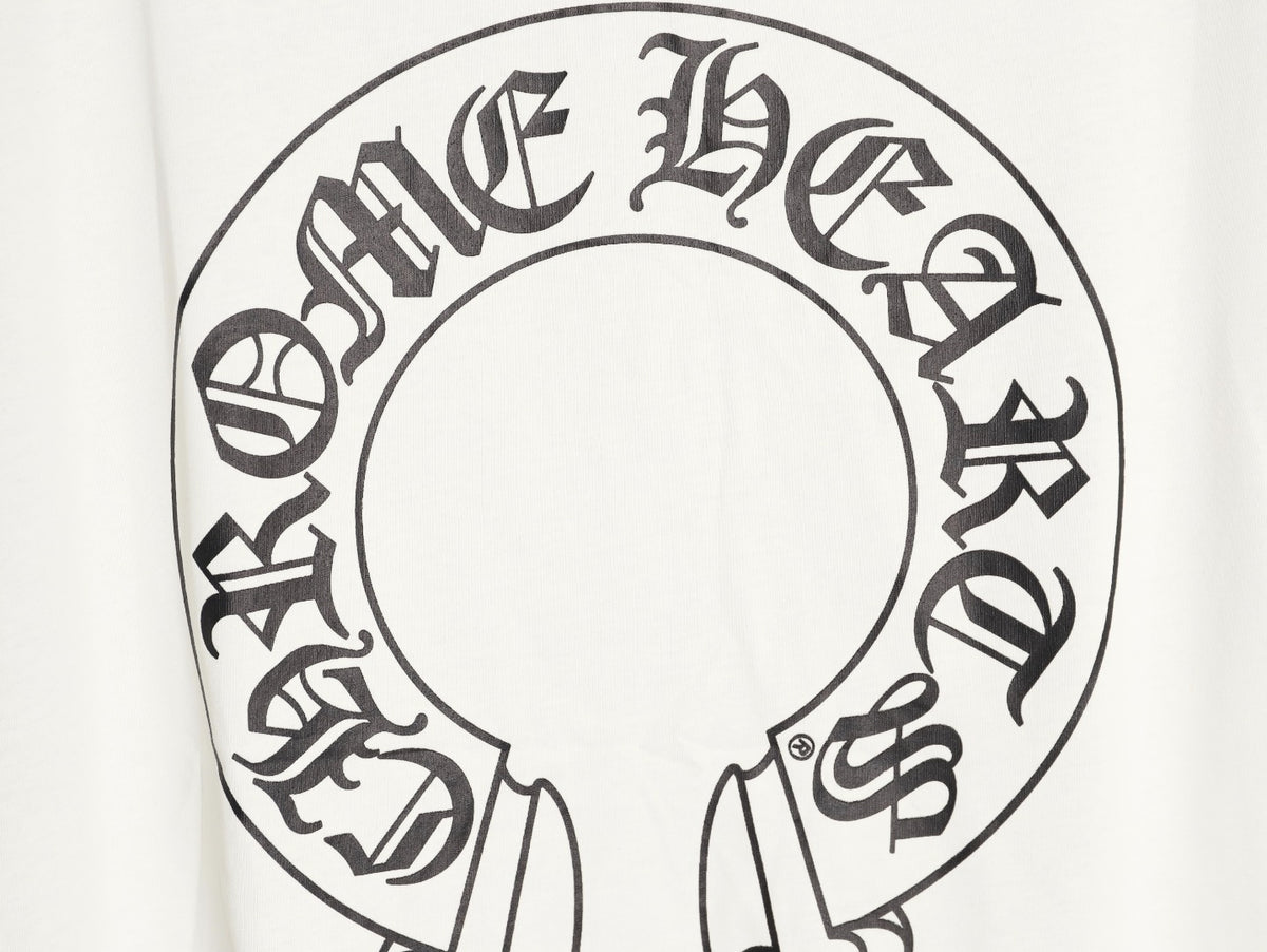 Horseshoe Baseball Long Sleeve T-Shirt White & Black