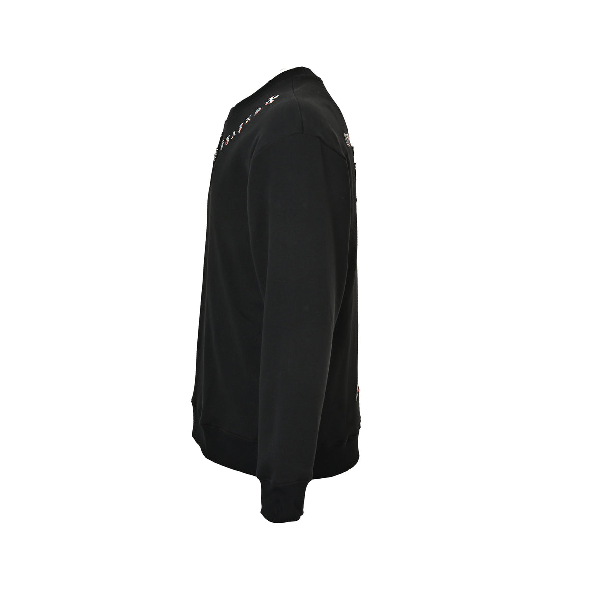 Neck Logo Crewneck Sweatshirt Black