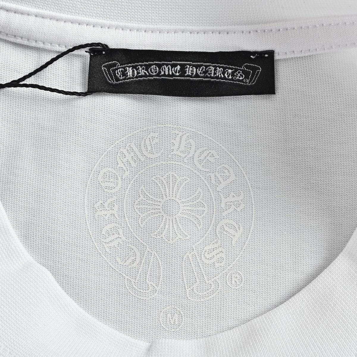 Floral Horseshoe Long Sleeve Pocket T-Shirt White