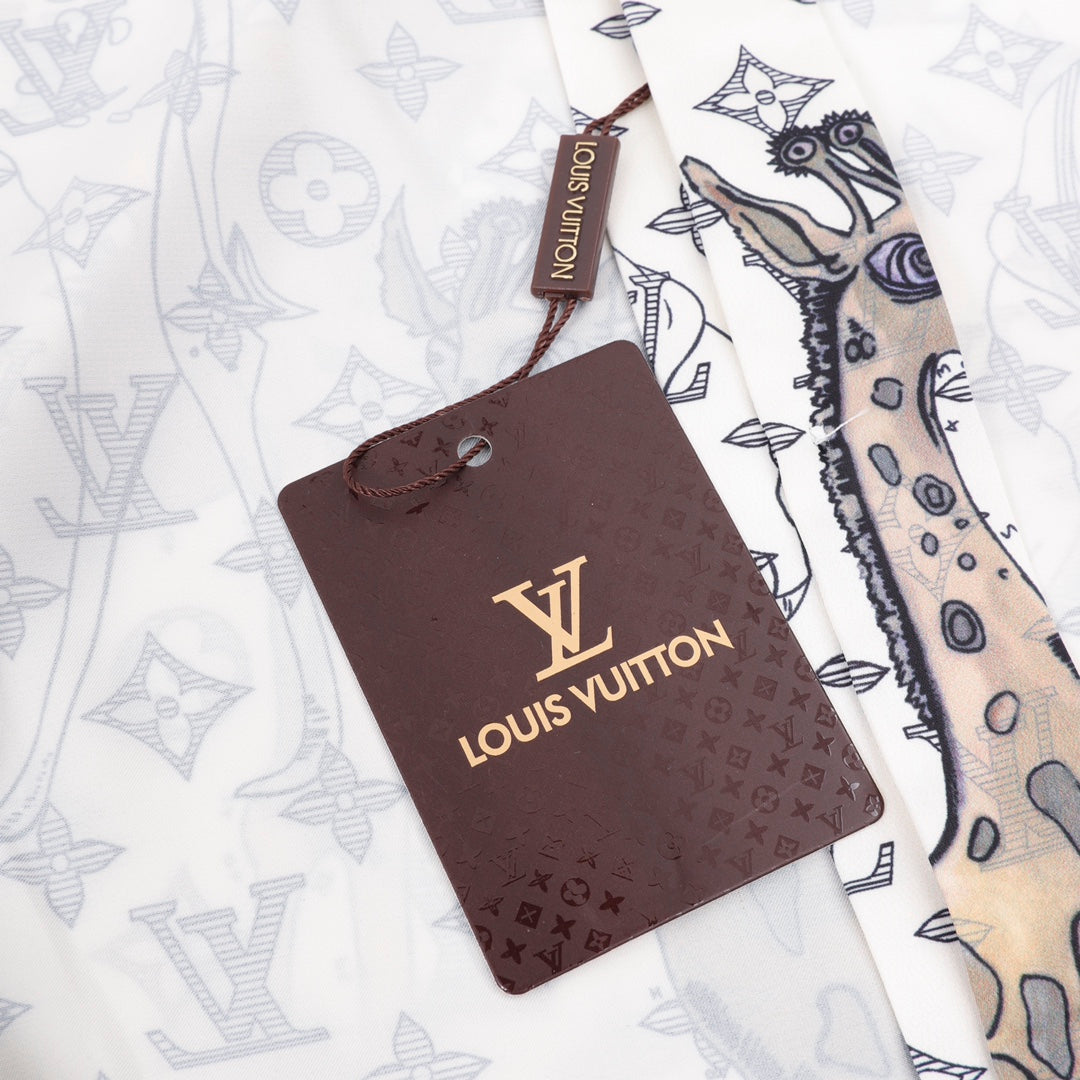 x Chapman Brothers Monogram Animal Print Silk Shirt