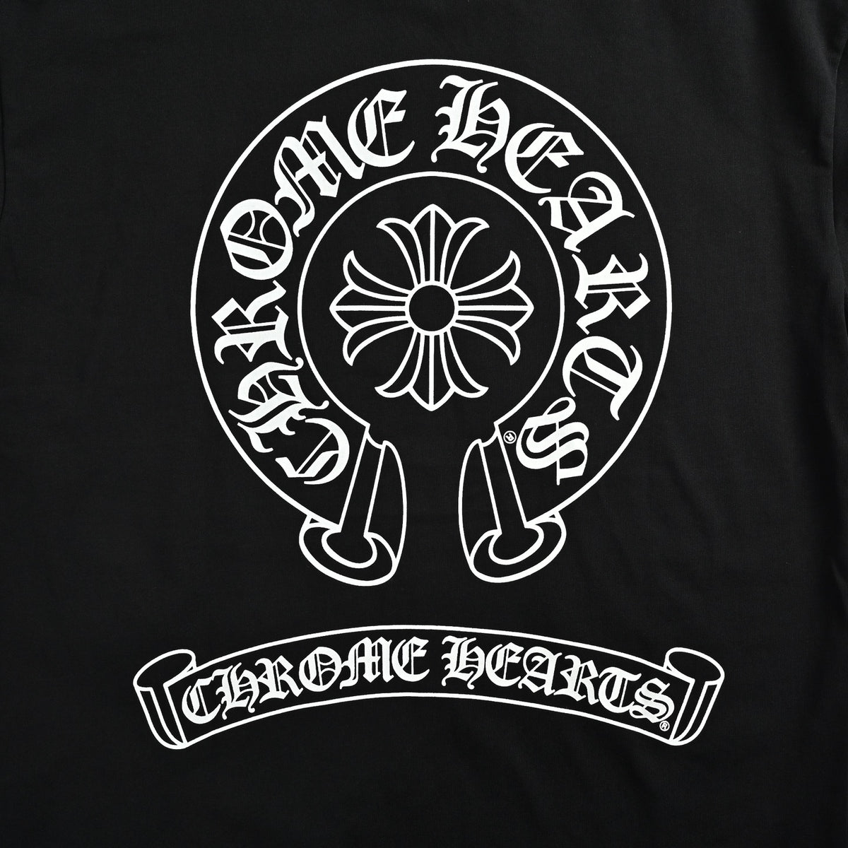 Circular Cross Long Sleeve Pocket T-Shirt Black