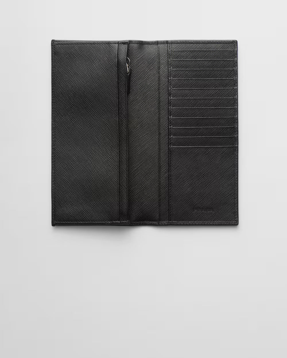 Saffiano Leather Compact Wallet Black