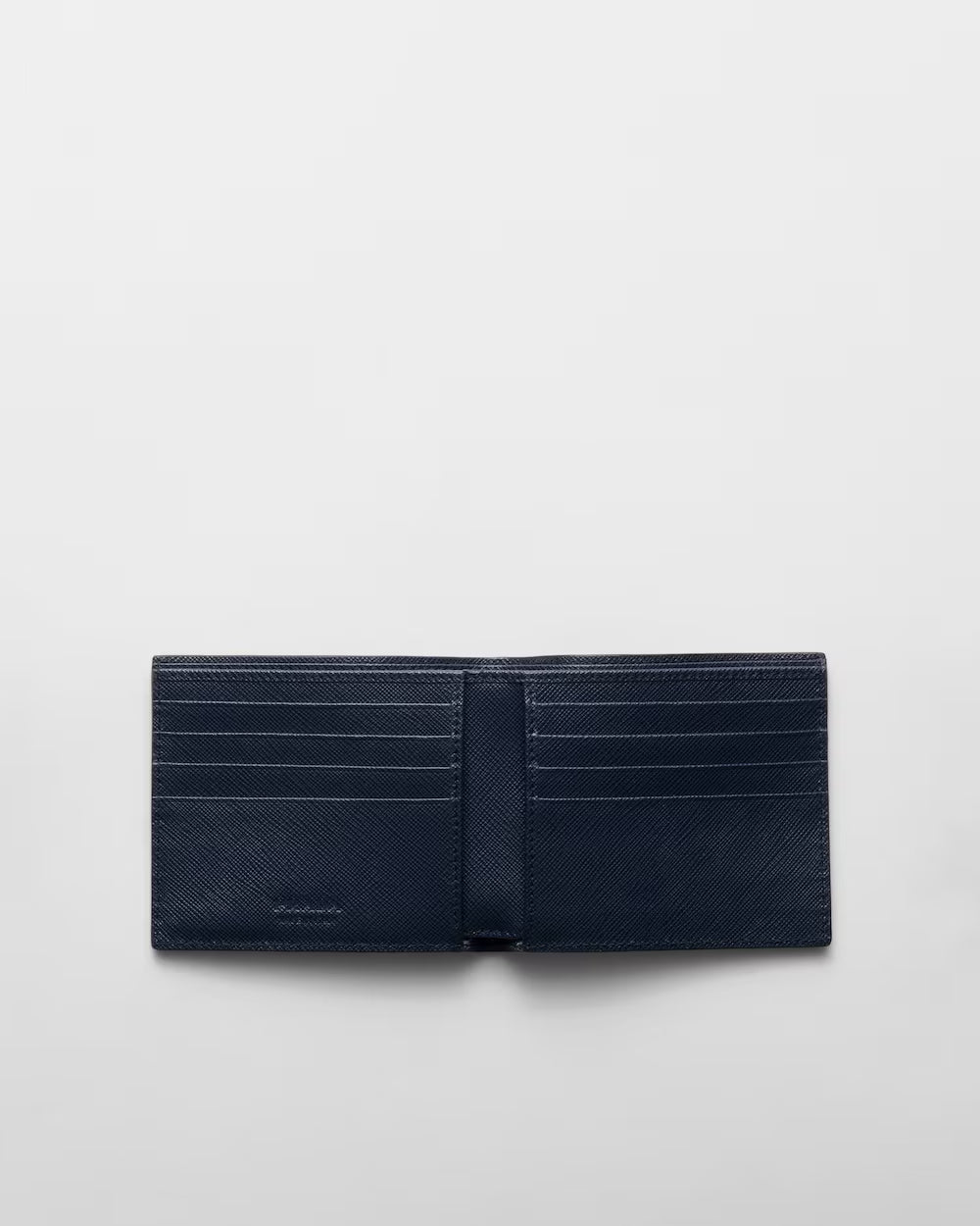 Saffiano Leather Wallet Coffee Baltic Blue Interior