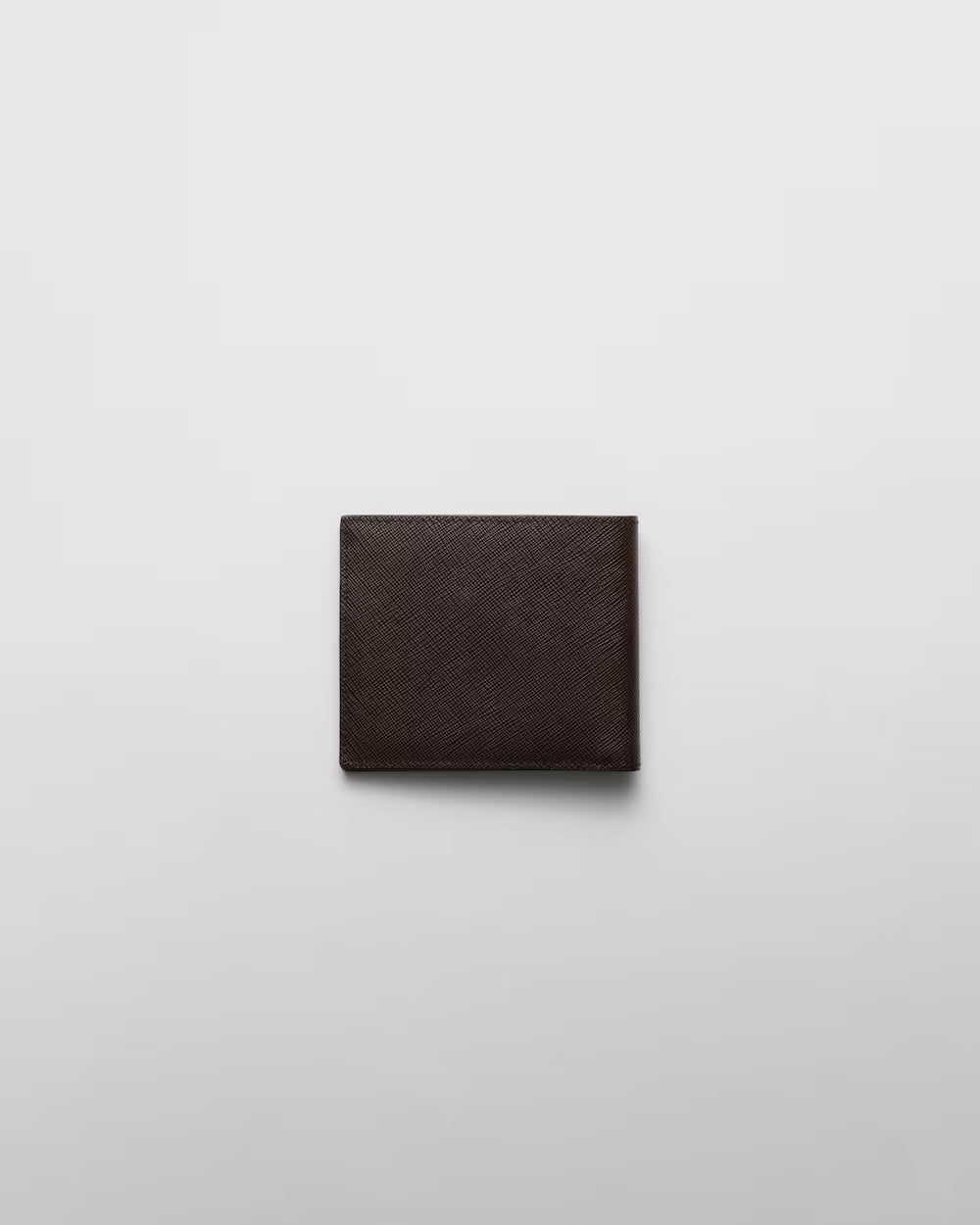 Saffiano Leather Wallet Coffee Baltic Blue Interior