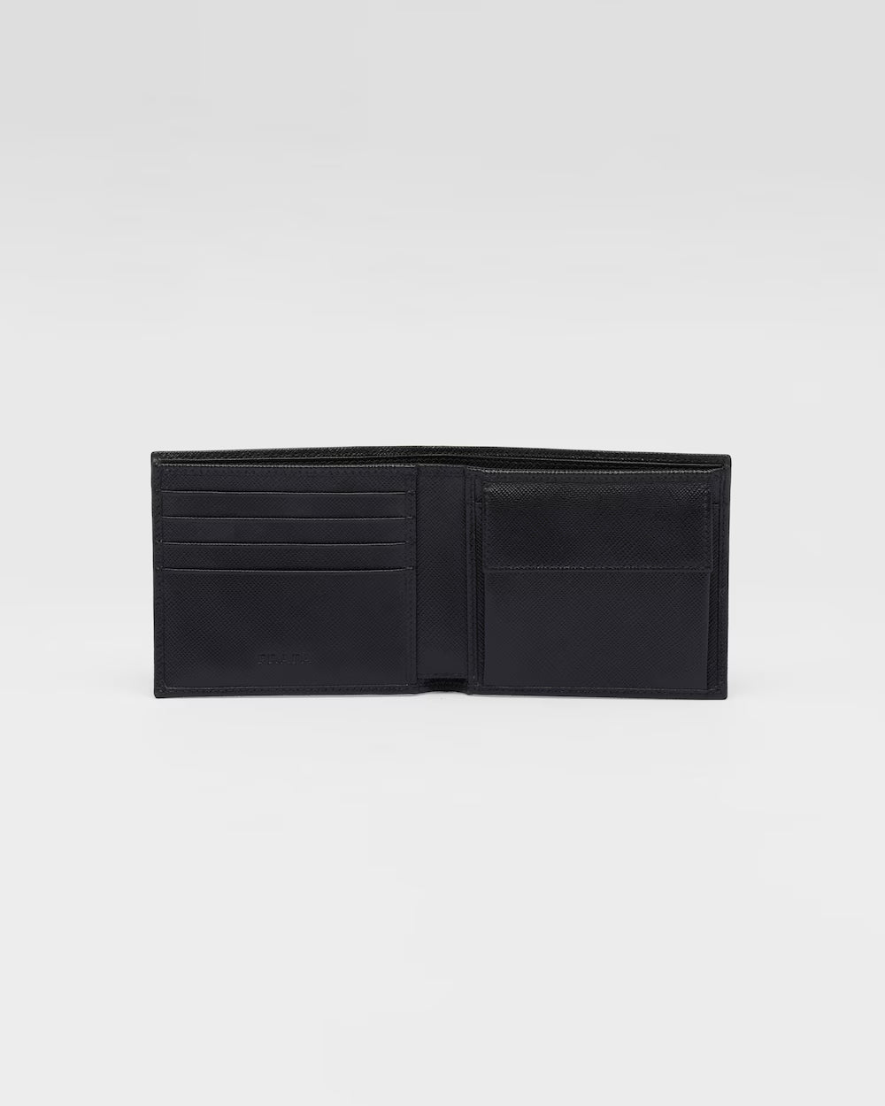 Saffiano Leather Wallet with Coin Purse Black