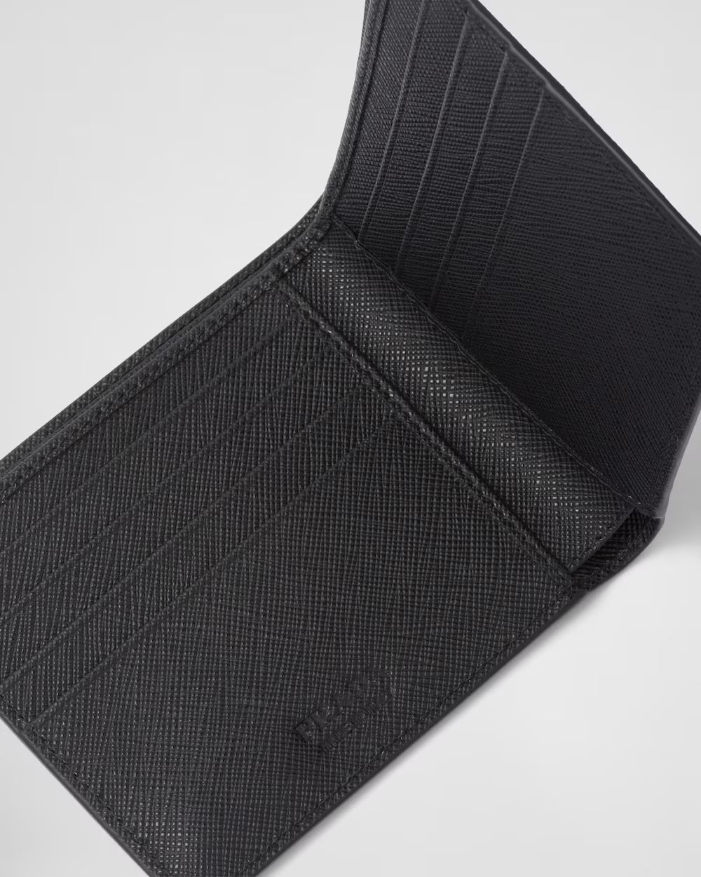 Saffiano Leather Bifold Wallet Black