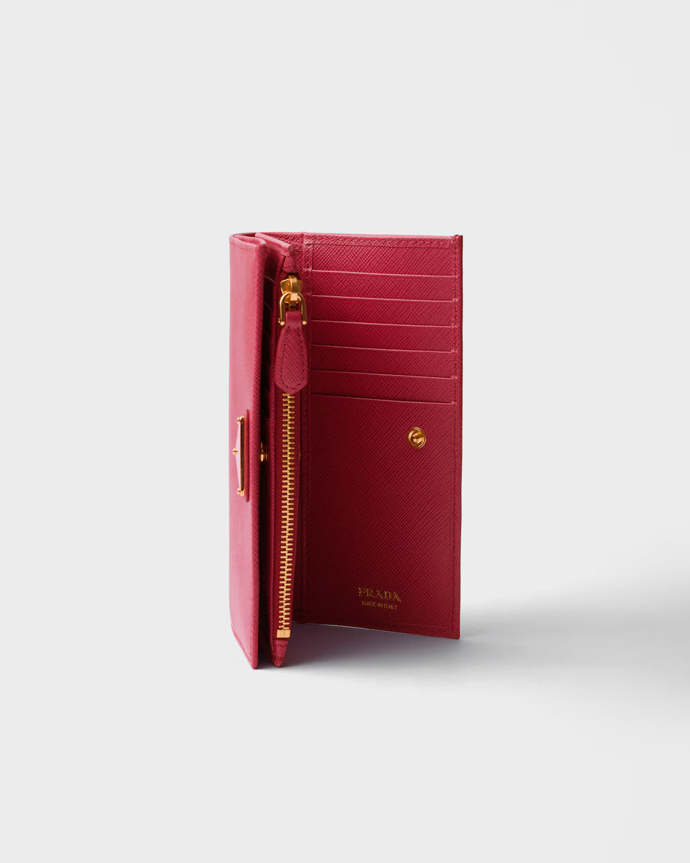 Saffiano Large Leather Wallet Fiery Red