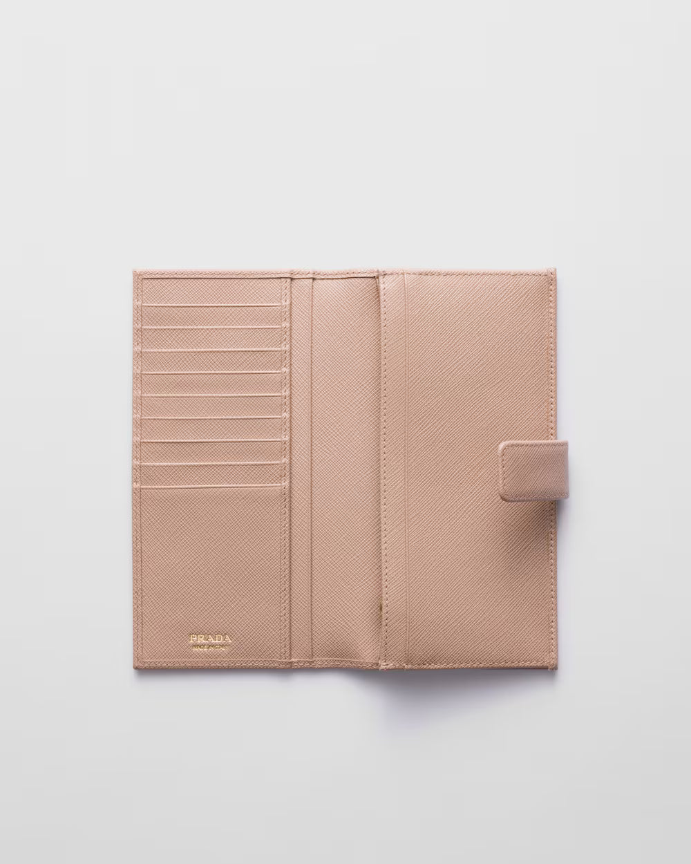 Saffiano Large Leather Wallet Powder Pink