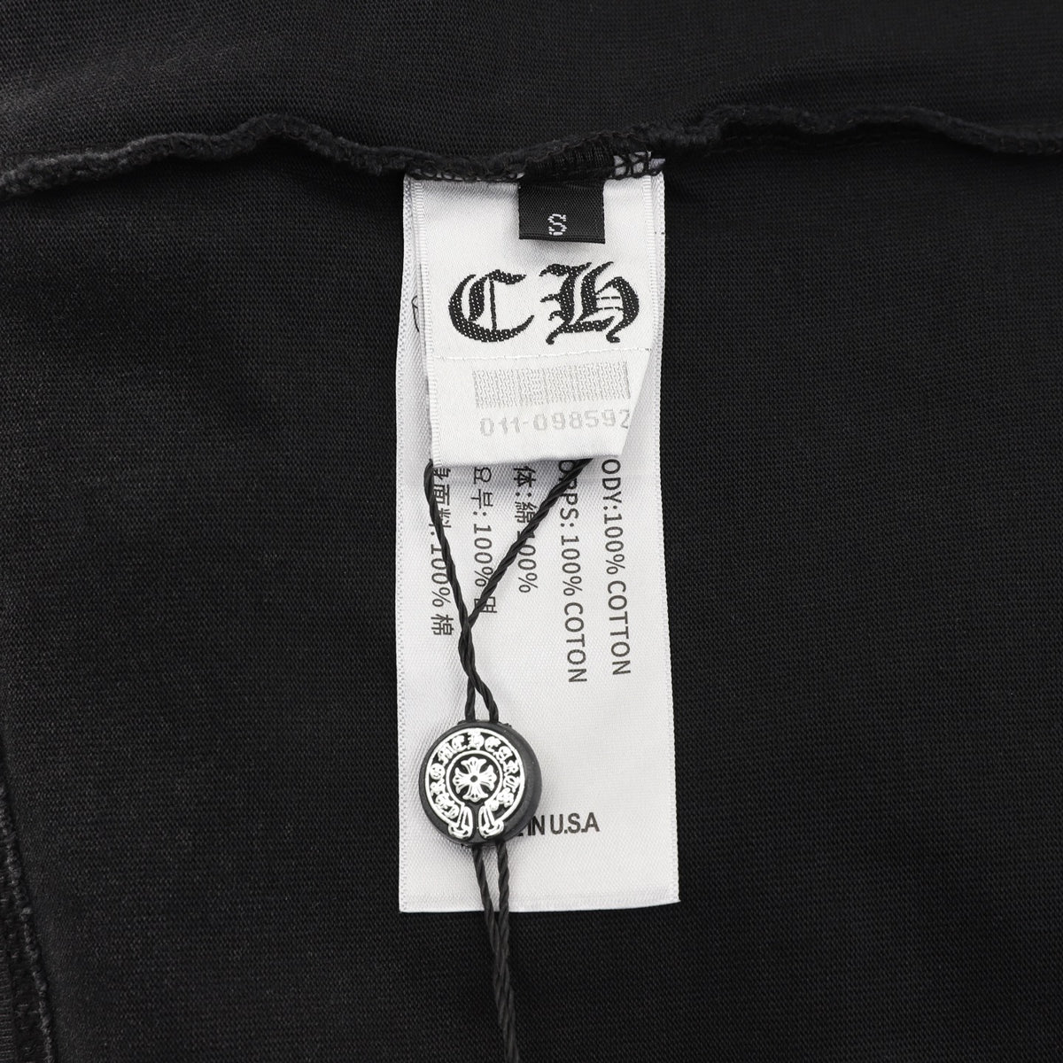 Graphic Sleeve Long Sleeve Pocket T-Shirt Washed Black