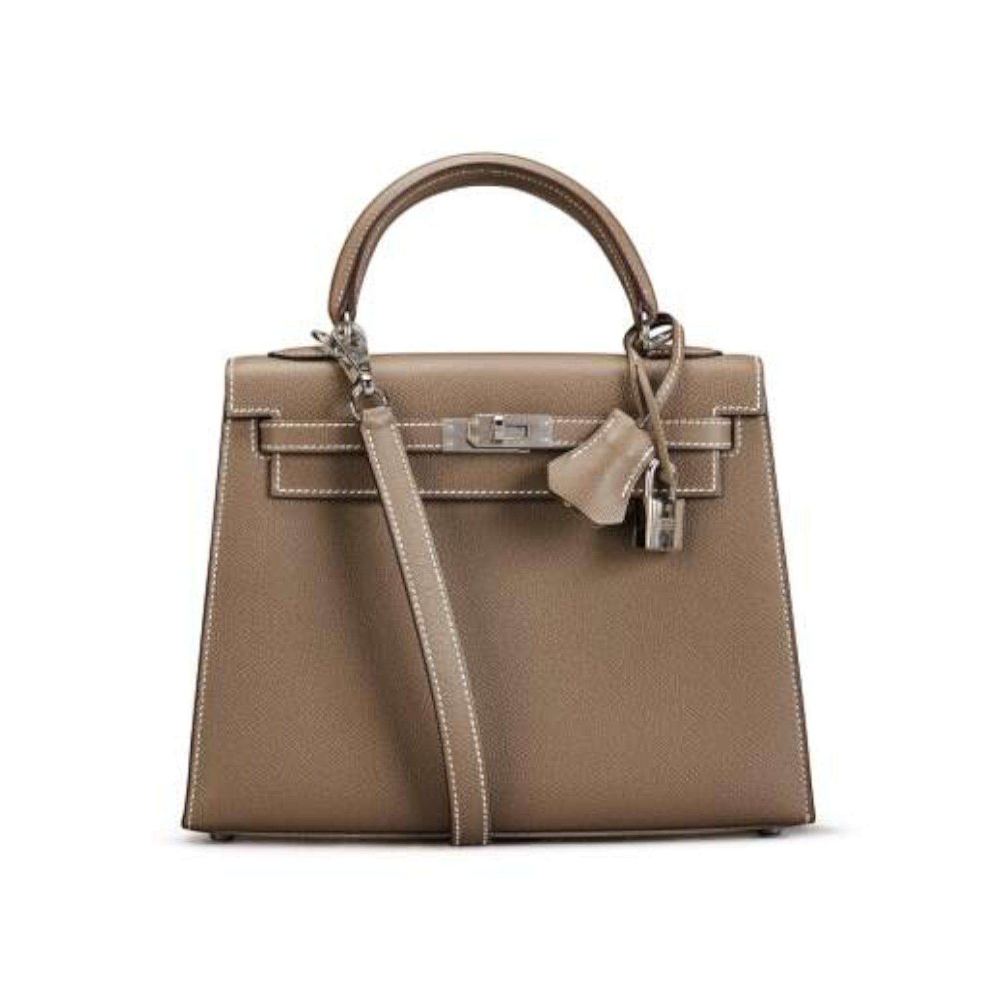 Taupe Epsom Leather Palladium Hardware
