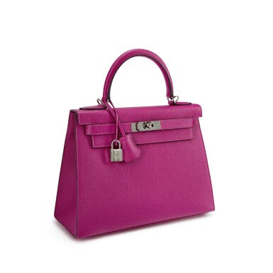 Rose Pourpre Epsom Leather Palladium Hardware