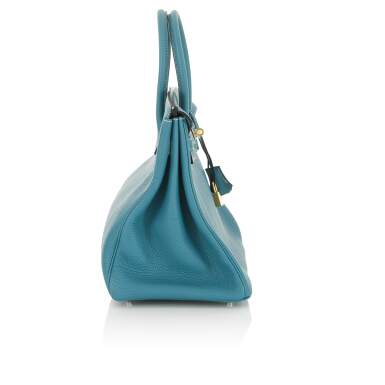 Blue Jean Togo Leather Gold Hardware