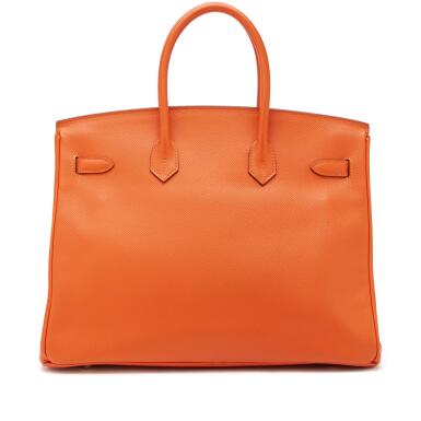 Orange H Epsom Leather Gold Hardware