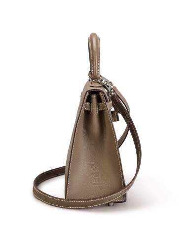 Taupe Epsom Leather Palladium Hardware