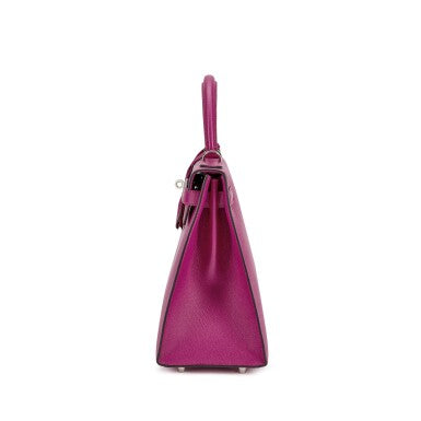 Rose Pourpre Epsom Leather Palladium Hardware