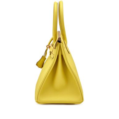 Lime Epsom Leather Gold Hardware