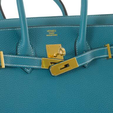 Blue Jean Togo Leather Gold Hardware