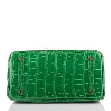 Cactus Shiny Porosus Crocodile Gold Hardware