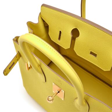 Lime Epsom Leather Gold Hardware