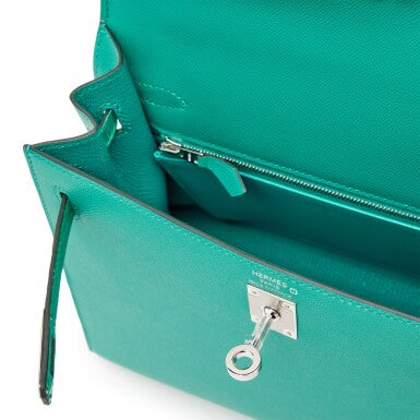 Vert Jade Matte Alligator Madame Touch Palladium Hardware