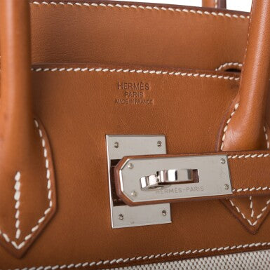 Fauve Ecru Barenia Toile Palladium Hardware