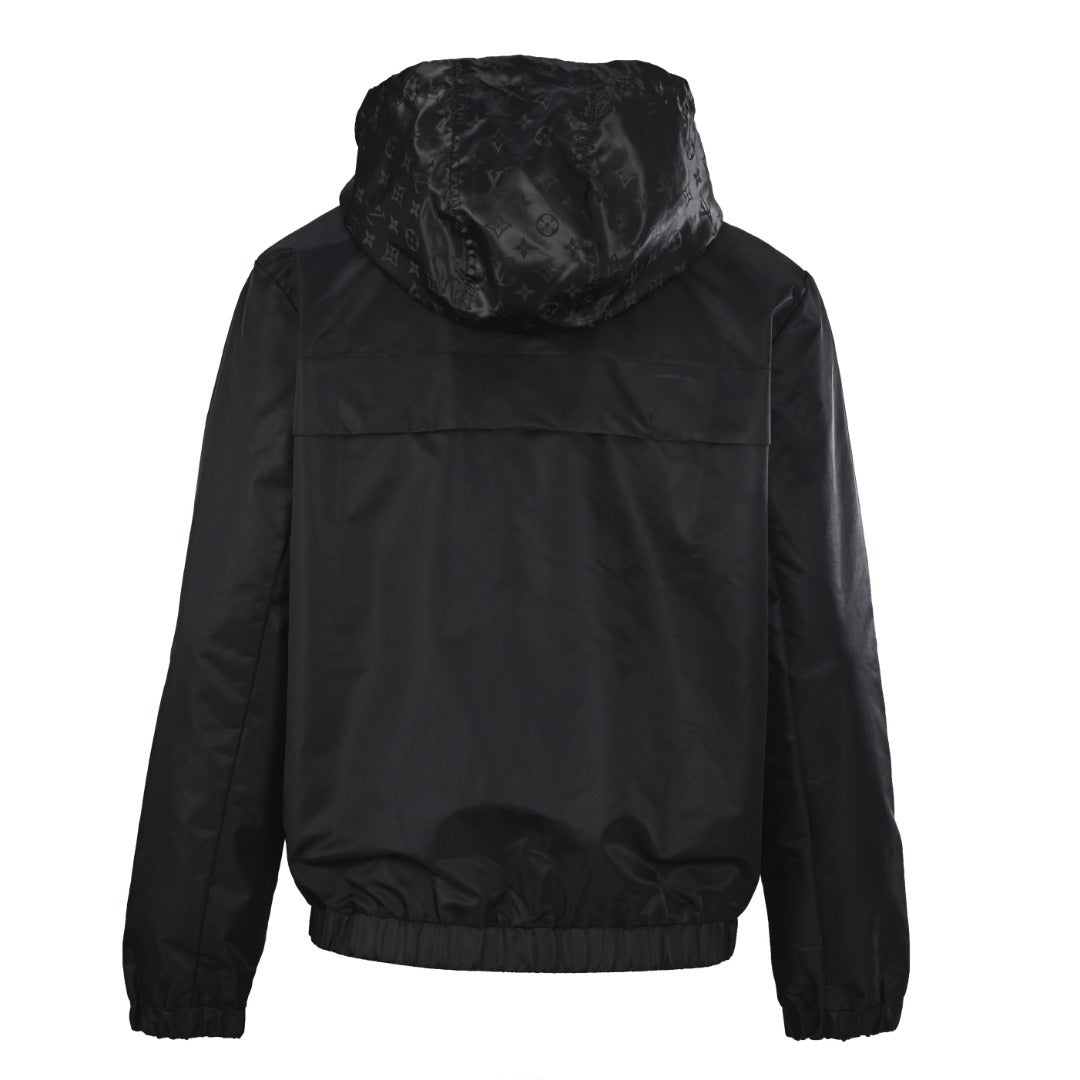 Hooded Technical Blouson Black