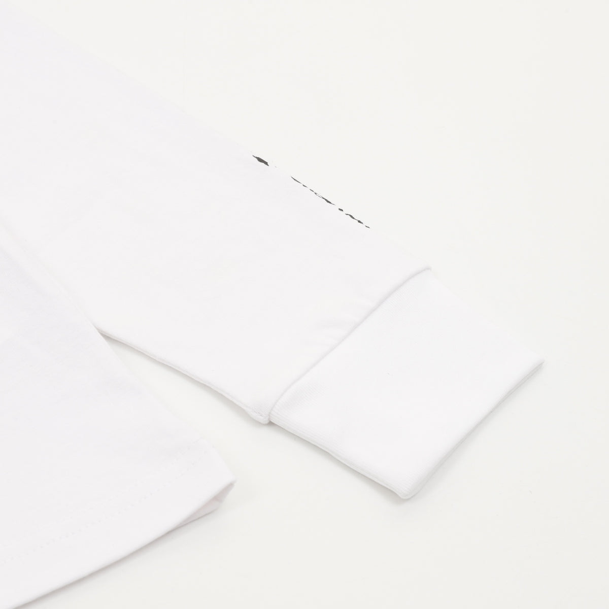 Logo-Print Long Sleeve Pocket T-Shirt White