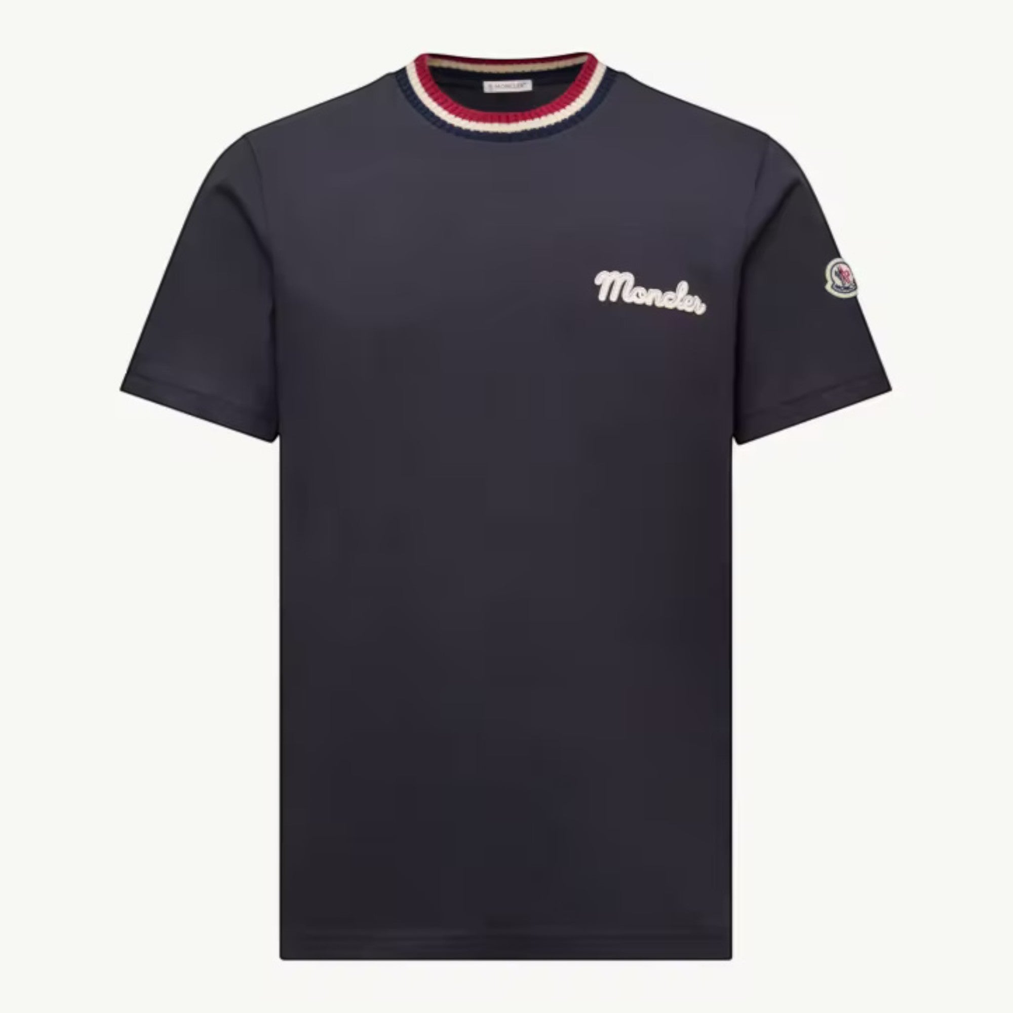 Embroidered Logo Cotton T-Shirt Navy Blue