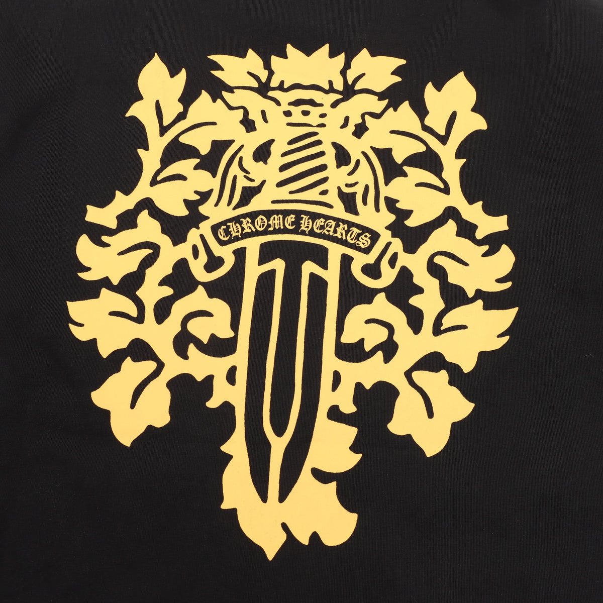 V89 Dagger Long Sleeve Pocket T-Shirt Navy & Yellow