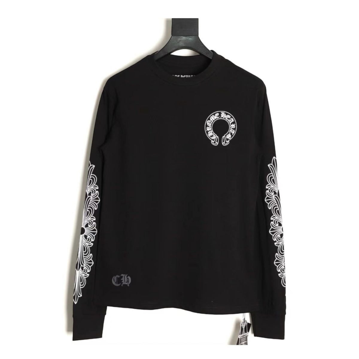 Horseshoe Floral Thermal Long Sleeve T-Shirt Black