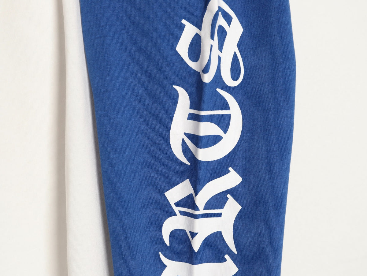 Horseshoe Baseball Long Sleeve T-Shirt White & Blue