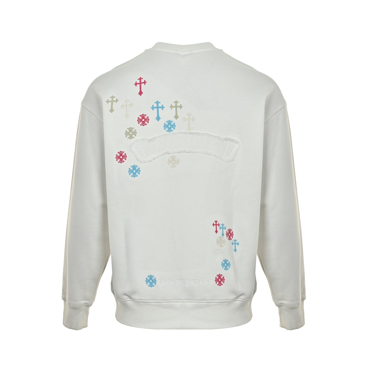 Multicolor Cross Crewneck Sweatshirt White