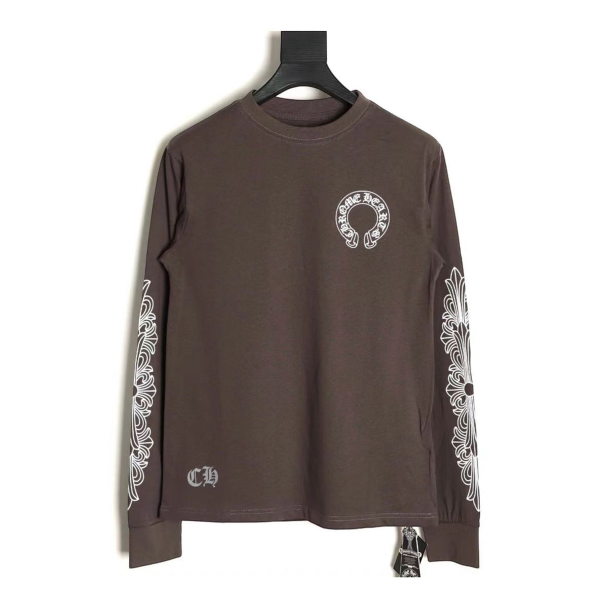 Horseshoe Floral Long Sleeve T-Shirt Charcoal