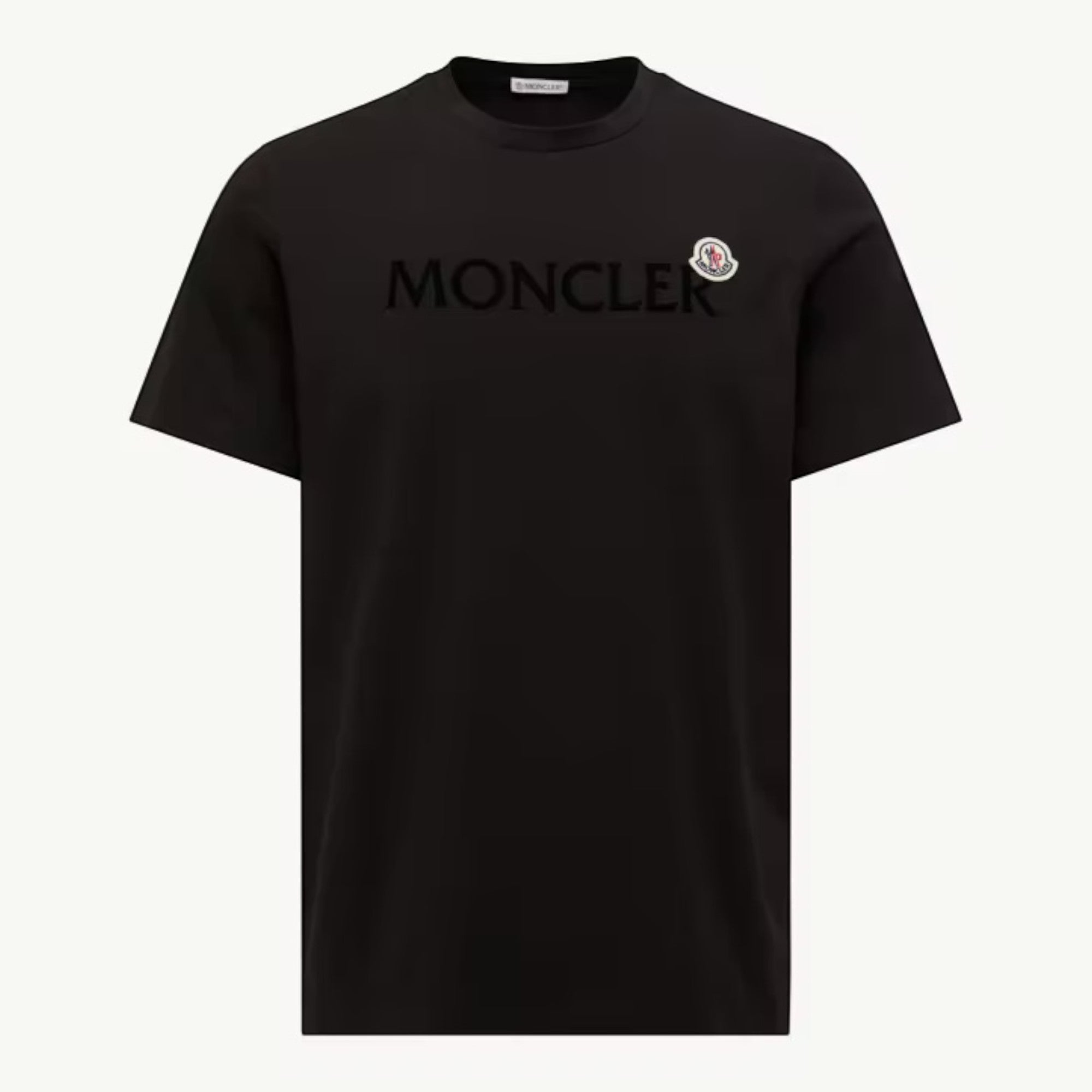 Flocked Logo Cotton T-Shirt