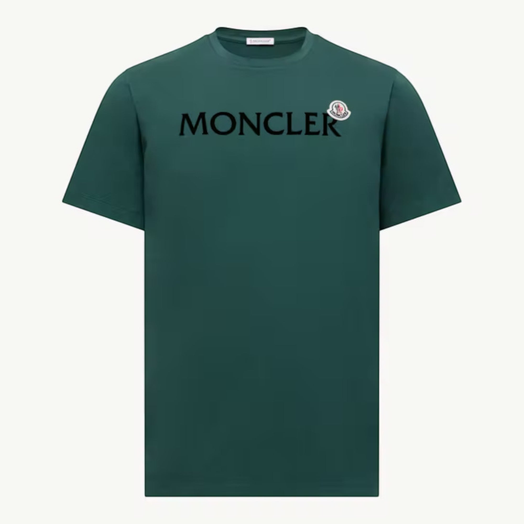 Flocked Logo Cotton T-Shirt