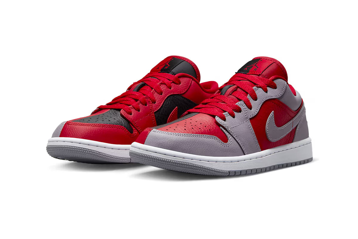 Air Jordan 1 Low SE Split Gym Red Cement Grey