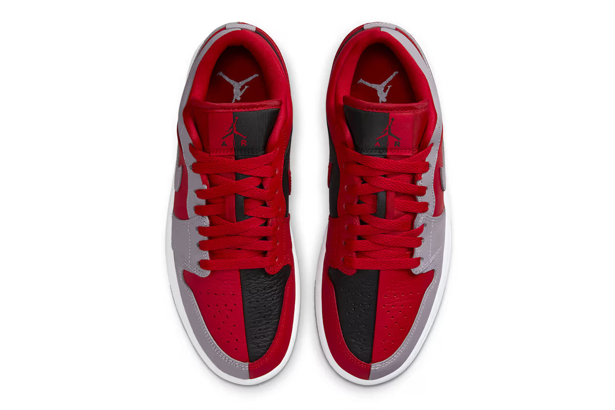 Air Jordan 1 Low SE Split Gym Red Cement Grey
