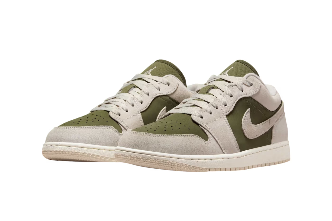 Air Jordan 1 Low Medium Olive Sail