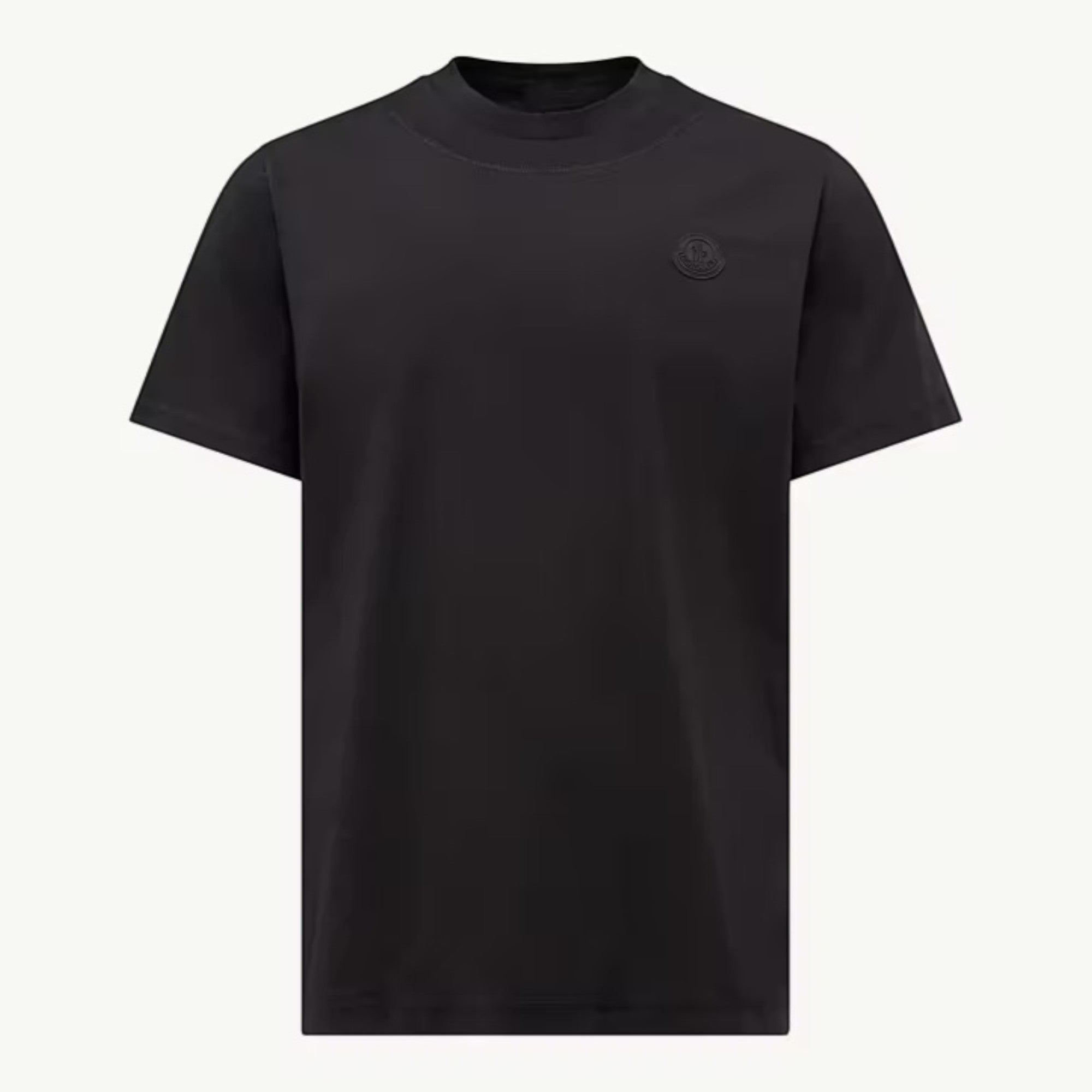 Logo Patch Cotton T-Shirt Black