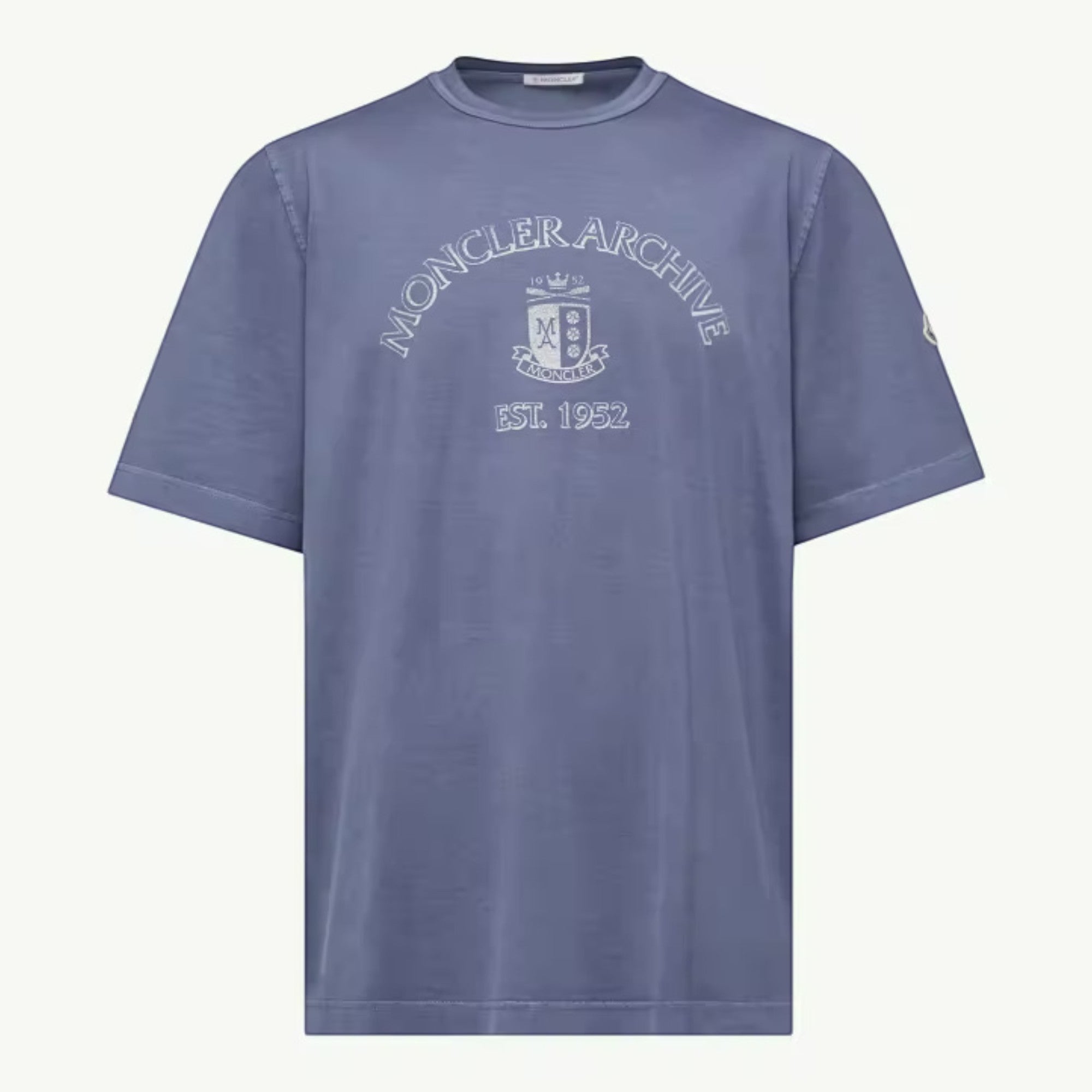 Logo Print Cotton T-Shirt Cobalt Blue