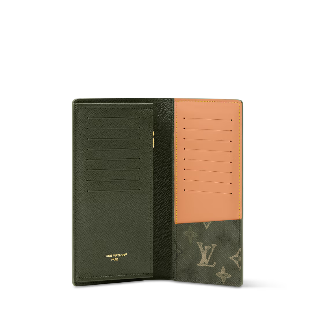 Louis Vuitton Brazza Wallet Monogram Olive Canvas