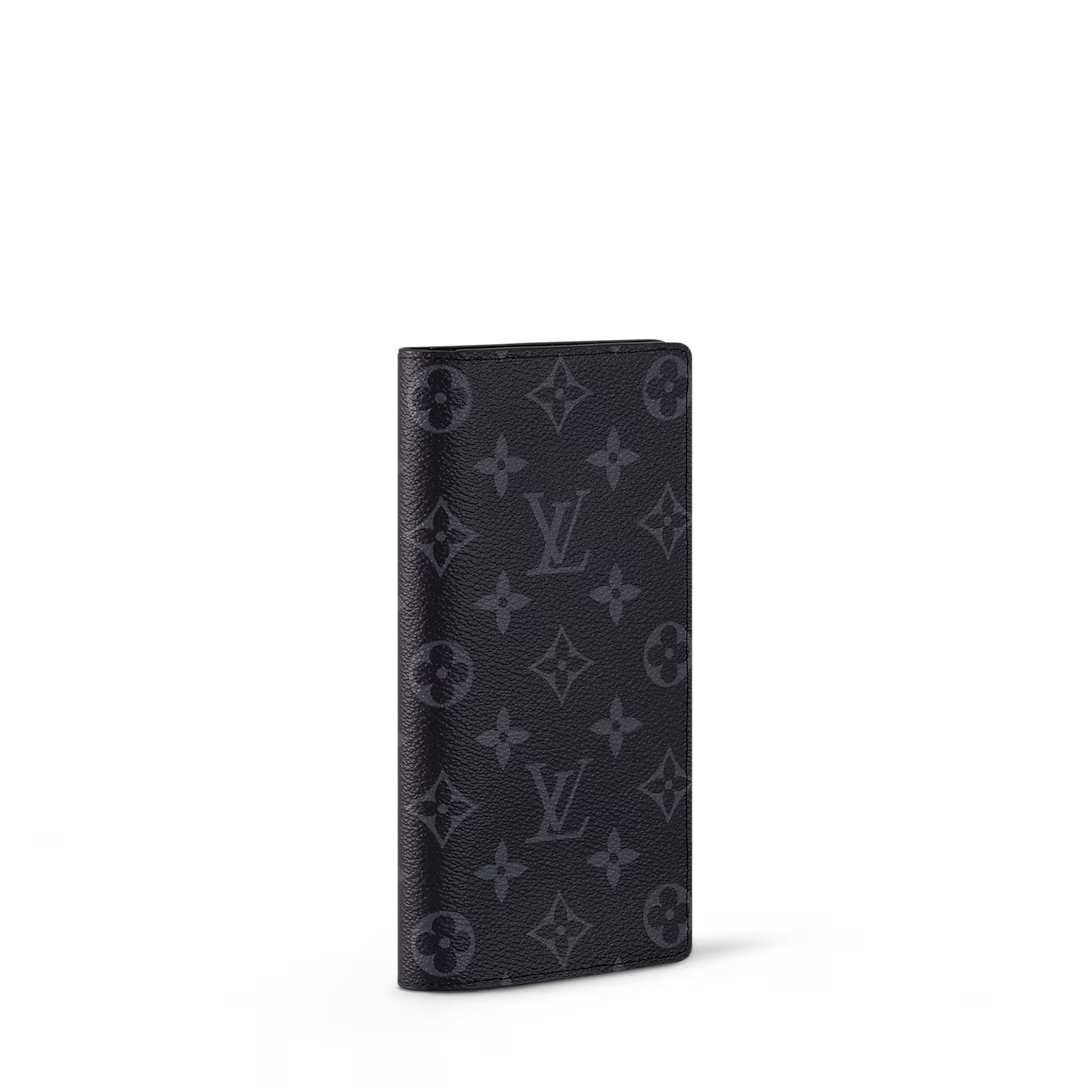 Louis Vuitton Brazza Wallet Monogram Eclipse Canvas