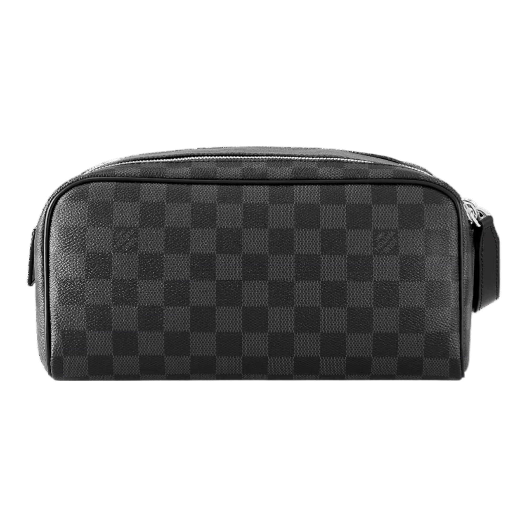 Dopp Kit Toilet Pouch Damier Graphite Canvas