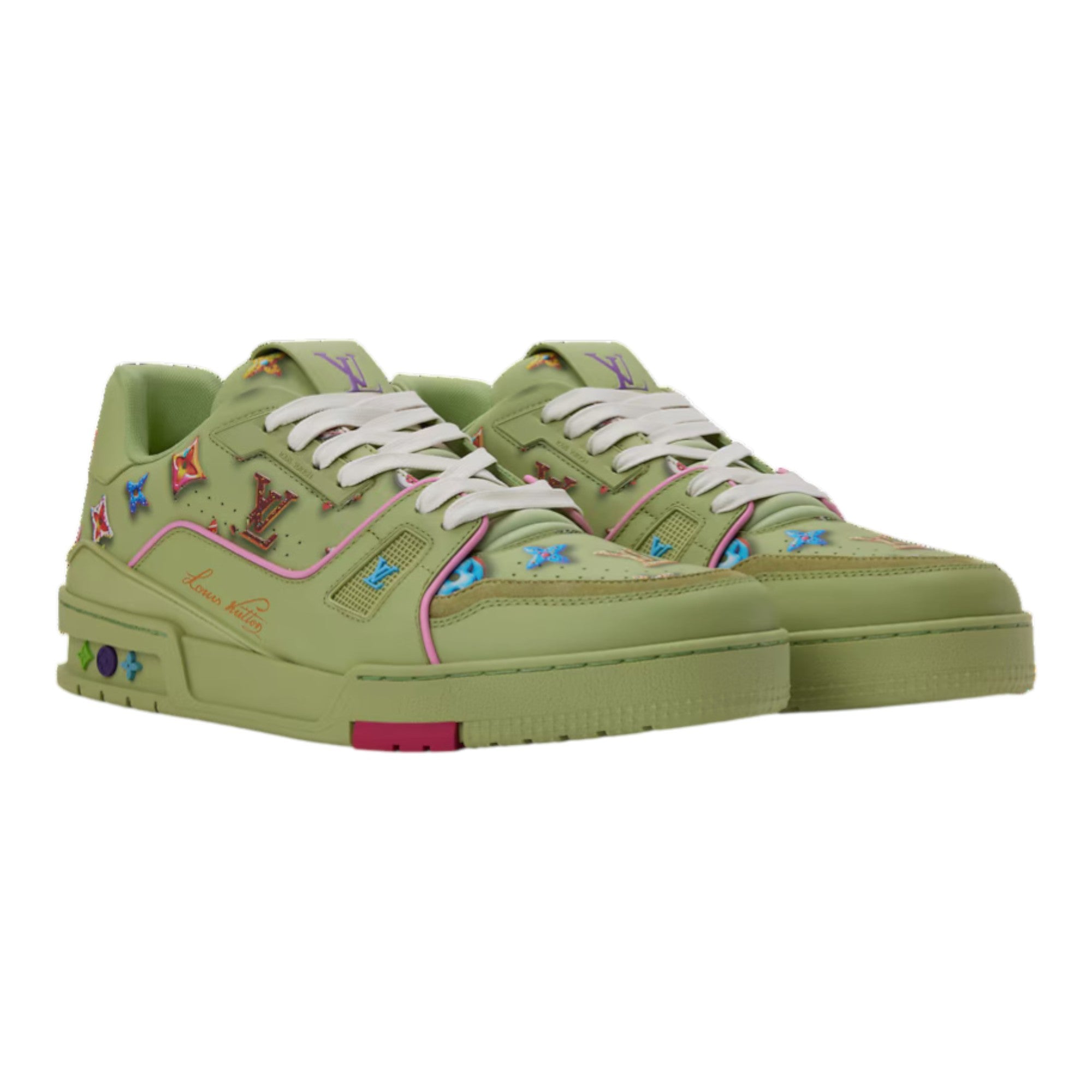 LV Trainer Sneaker Green