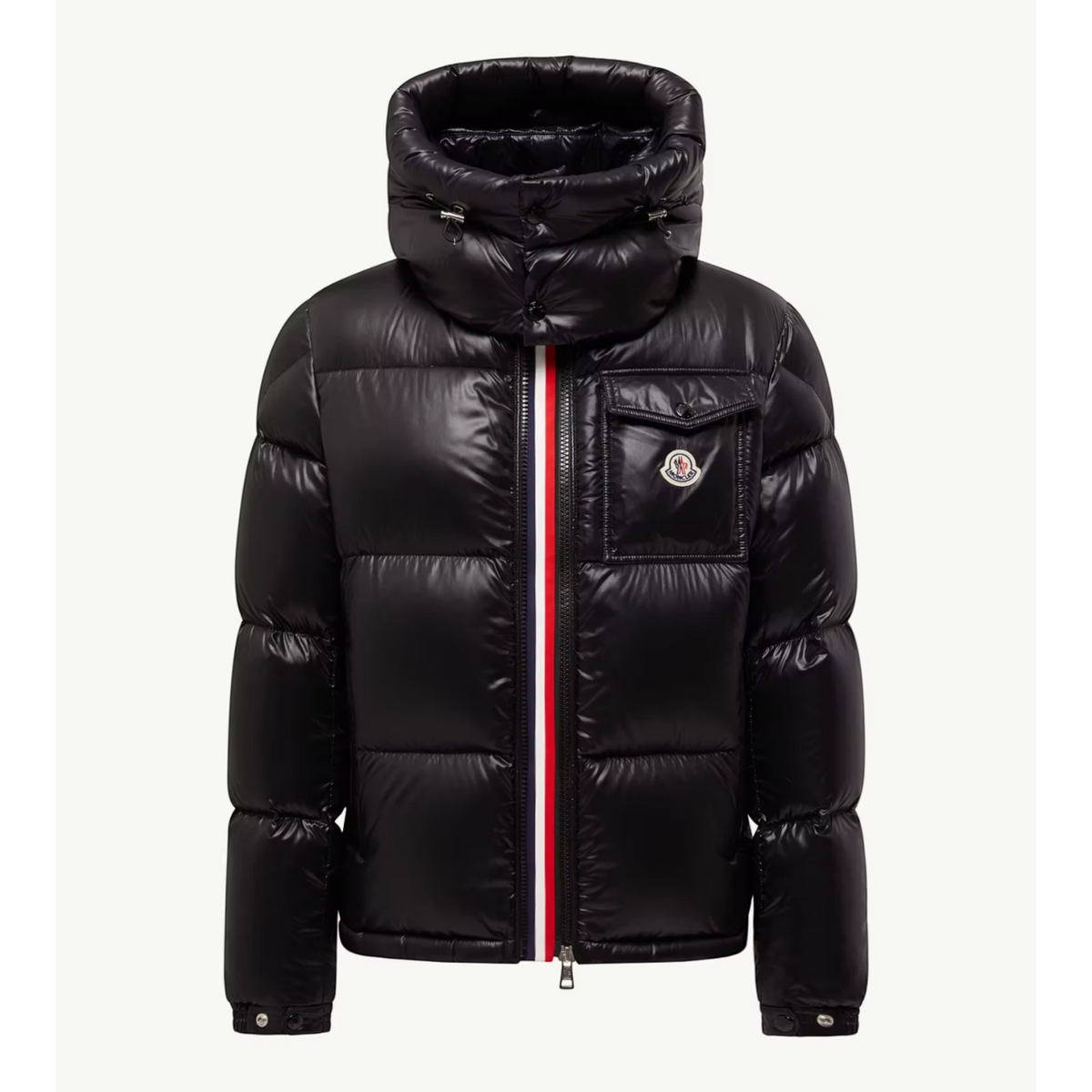 Montbeliard Hooded Short Down Jacket Black