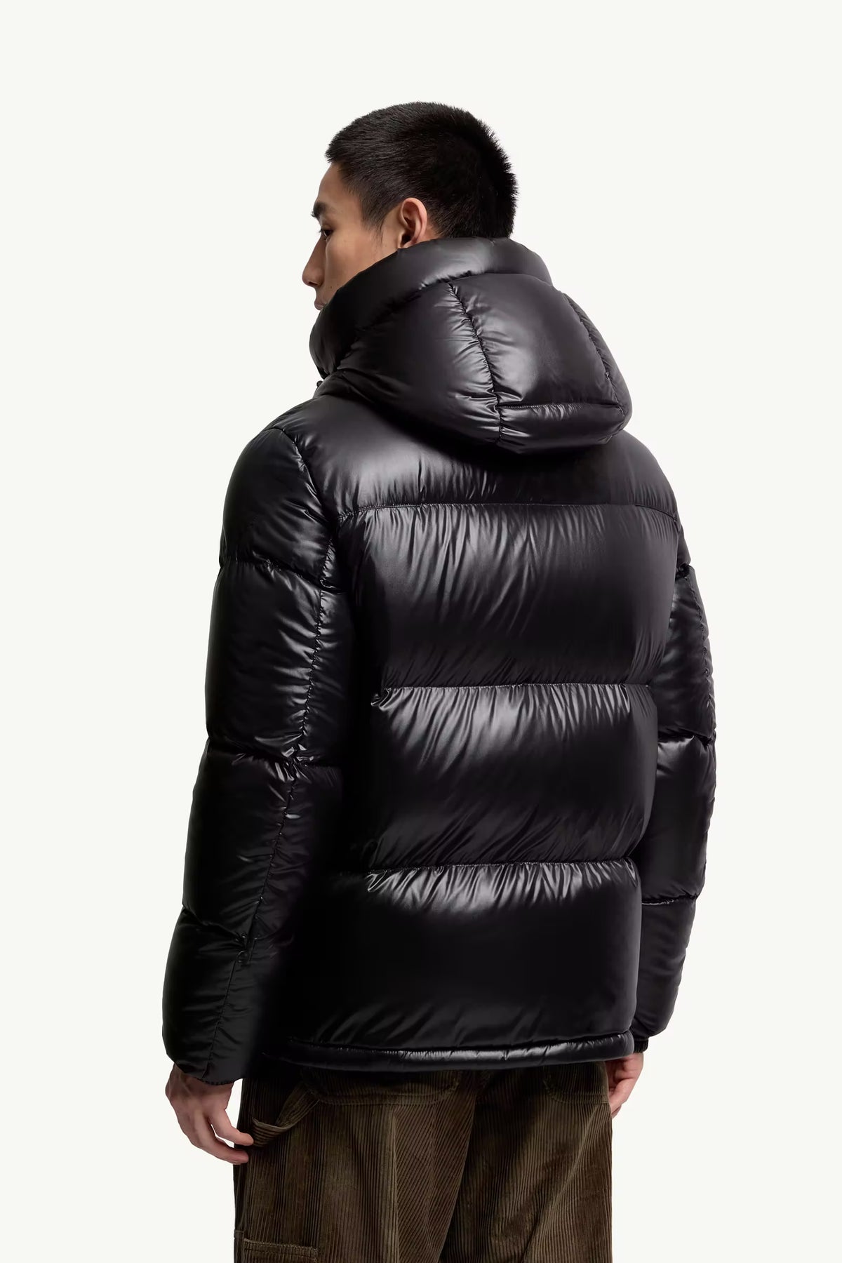 Montbeliard Hooded Short Down Jacket Black