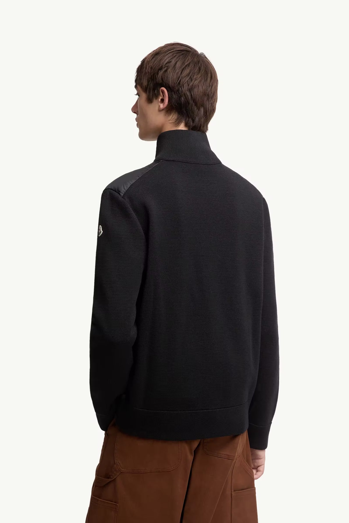 Padded Zip-Up Cardigan Black