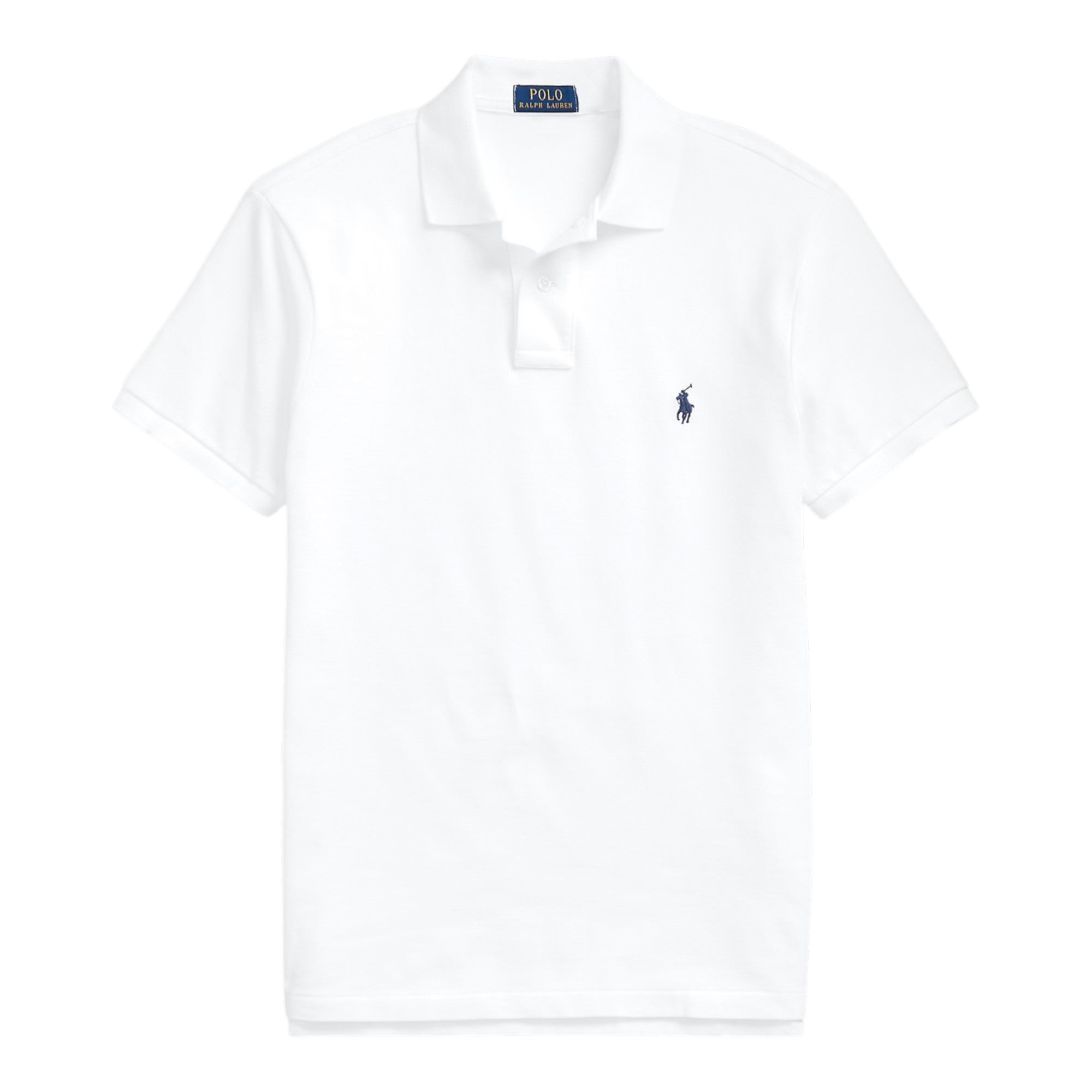 Slim Fit Mesh Polo Shirt White