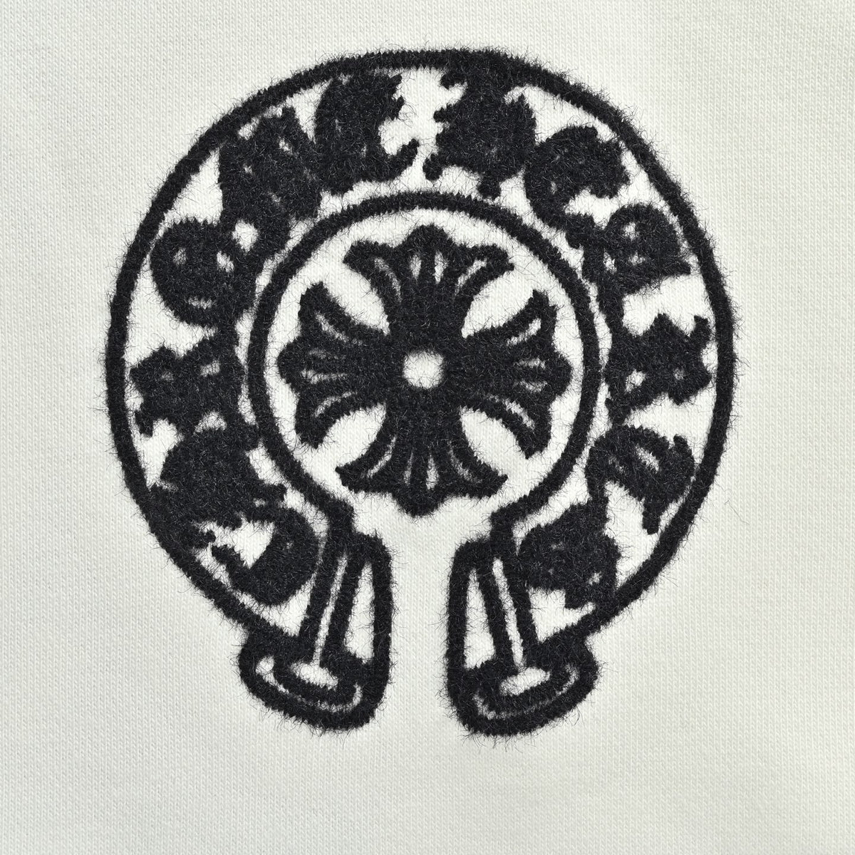 Horseshoe Logo Crewneck Sweatshirt White