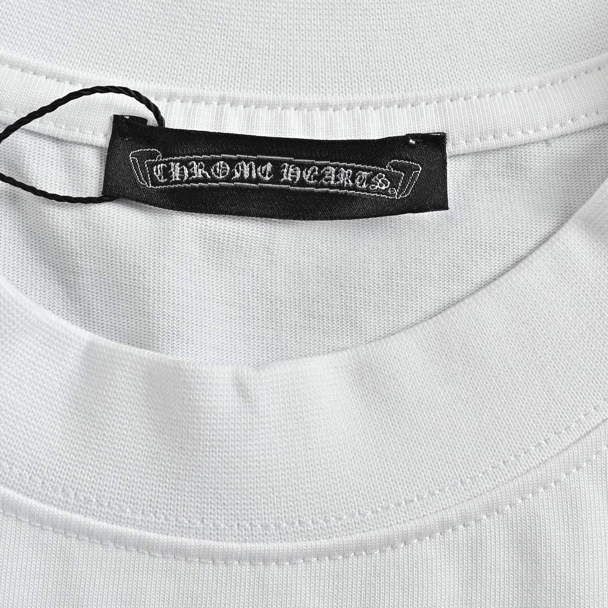 Horseshoe Scroll Logo Long Sleeve T-Shirt White
